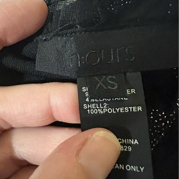 H:ours el dorado mini dress XS corset black metallic romantic whimsy goth​​​​​​ - Picture 11 of 16